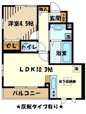 リヴァージュＡ棟の物件間取画像